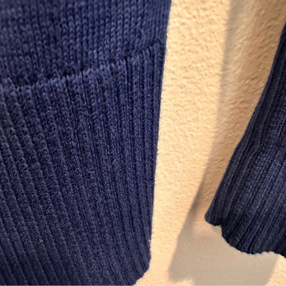 Tory‎ Burch Luxury Designer Navy Blue Signature Buttons Cardigan S